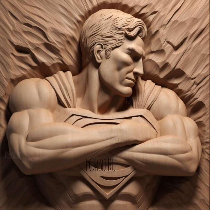 superman 3 stl model for CNC